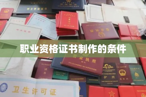 苍梧职业资格证书制作的条件