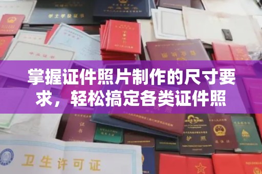 苍梧掌握证件照片制作的尺寸要求，轻松搞定各类证件照