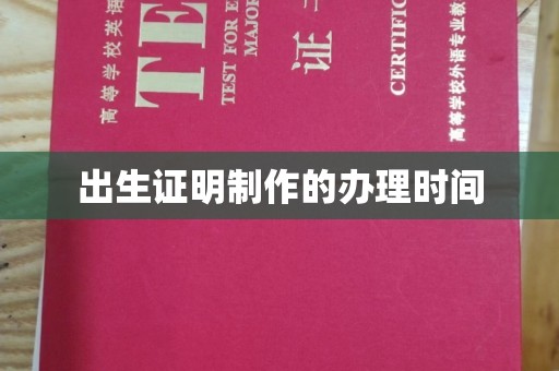 苍梧出生证明制作的办理时间