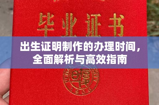 苍梧出生证明制作的办理时间，全面解析与高效指南