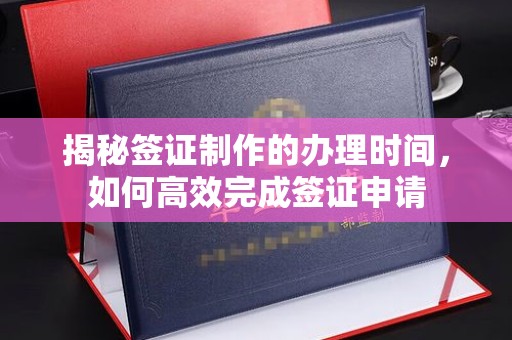 苍梧揭秘签证制作的办理时间，如何高效完成签证申请