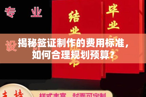 苍梧揭秘签证制作的费用标准，如何合理规划预算？