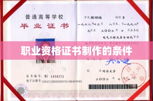 苍梧职业资格证书制作的条件