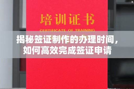 苍梧揭秘签证制作的办理时间，如何高效完成签证申请