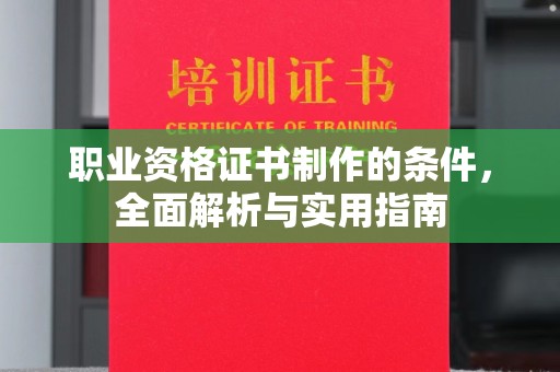 苍梧职业资格证书制作的条件，全面解析与实用指南