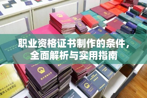 苍梧职业资格证书制作的条件，全面解析与实用指南